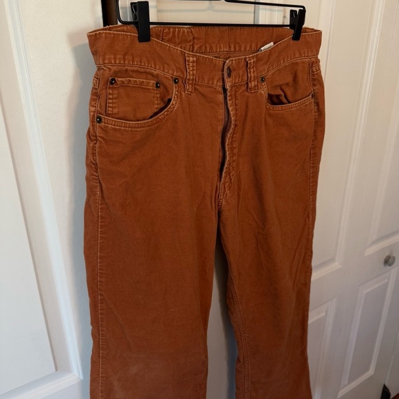 BDG Womens Rust/Orange Super Soft Moleskin 100% Cotton Boot Cut Jeans Size 34x32 - Picture 3 of 13